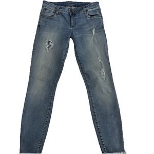 KUT‎ From the Kloth Women's Size 8 Skinny jeans Distressed Stretch Denim Ankle